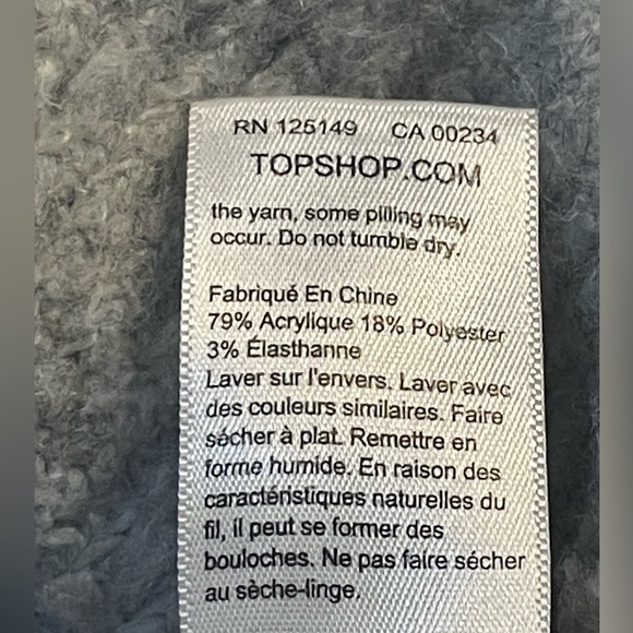 Topshop Light Gray Cowl Neck Sweater - Picture 6 of 6